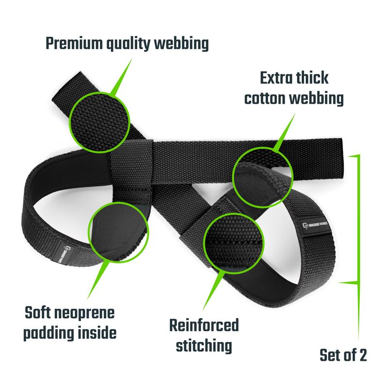 Gradient Fitness Lifting Straps | Wrist Straps for Weightlifting, Deadlift Straps, Lifting Straps for Weightlifting, Straps for Weight Lifting, Weight Lifting Straps for Men Women, Gym Lifting Grips