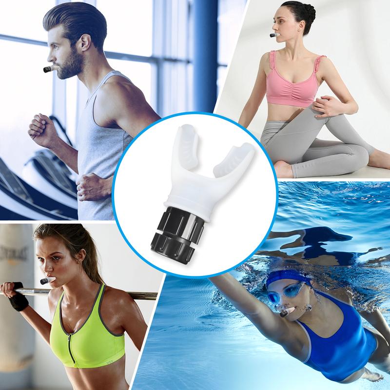 Breathing Exercise Tool for Lungs, Portable Adjustable Resistance Lung Exerciser, Lung Capacity Abdominal Breathing Trainer, Fitness Trainer Accessories for Gym Workout Use, Gym Essentials