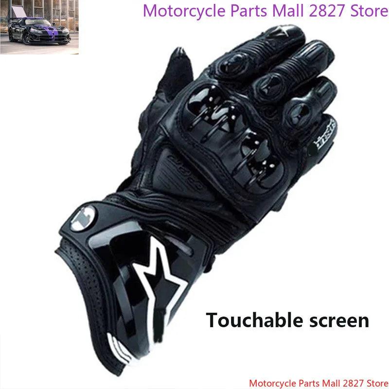 Leather Motorcycle Racing Gloves for Off-Load Protection