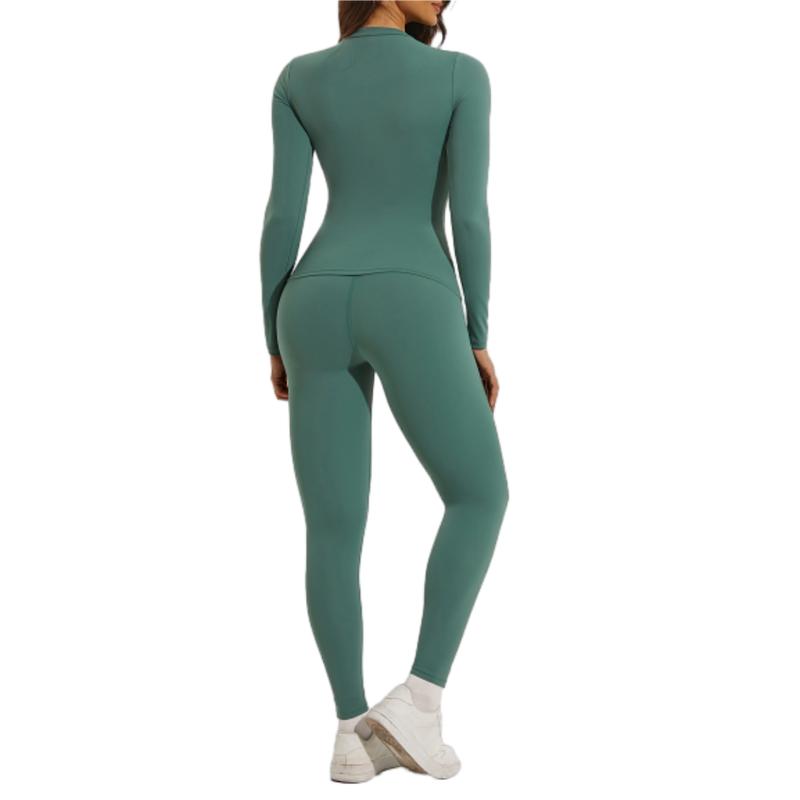 Women's 2 Piece Track Suits Outfits Workout Long Sleeve Top Jogger Legging Pants Sets