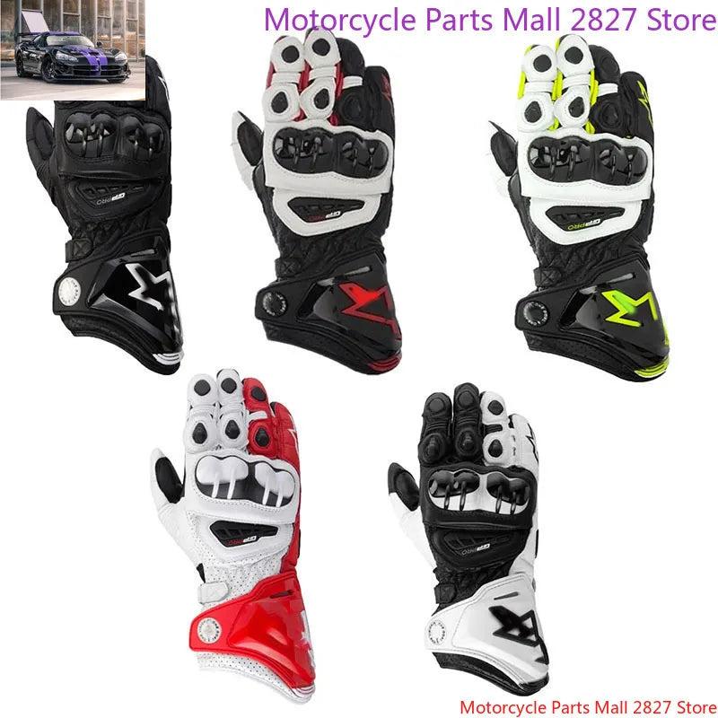 Leather Motorcycle Racing Gloves for Off-Load Protection