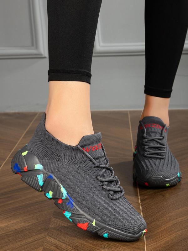 Women's Summer 2024 Lace Up Sneakers, Fall Comfortable Breathable Sports Running Shoes for Women, Round Toe Designer Shoes, Back To School Walking Shoes Trainer, Gym Shoe, Fall Outfits, Fall Freshness