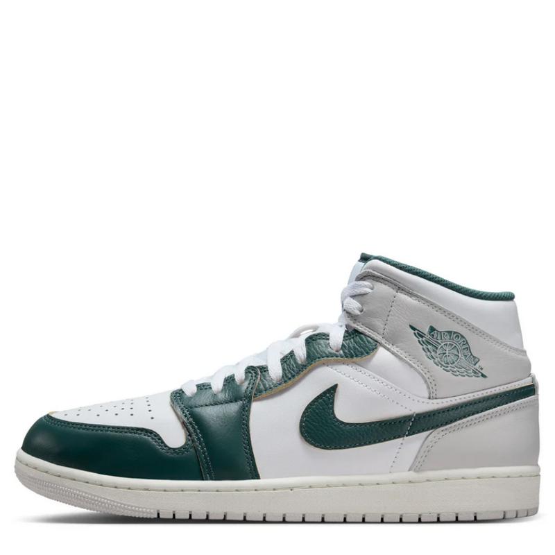 Nike Air Jordan 1 Mid Oxidized Green White Grey Sneakers FQ7720-103 Mens Fashion Sneakers New