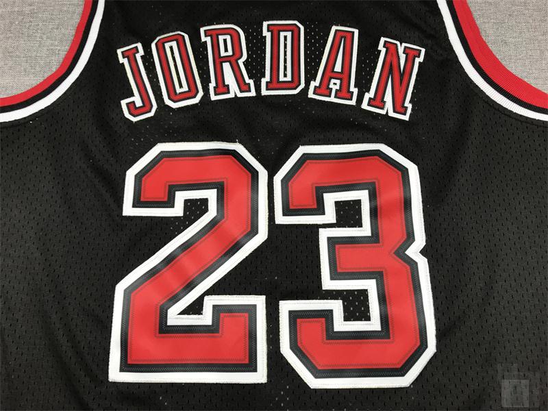 MJ stitched Basketball Jersey Men's Sleeveless Black