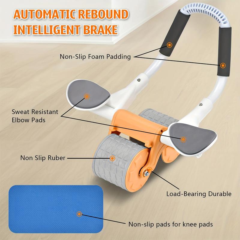 Upgrade Your Home Gym with Our Automatic Rebound Abdominal Wheel - Ab Roller with Elbow Support - Perfect Abs Workout Equipment and Home Gym Equipment for Your Home Workout Uhuo