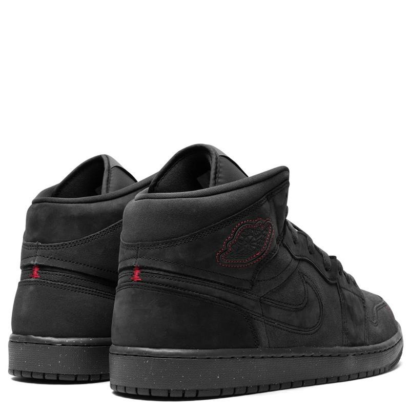 Nike Air Jordan 1 Mid Black Craft Red FQ7742-001 Gradeschool Womens Sizing New