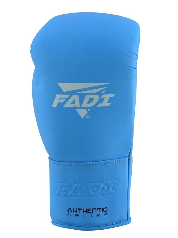 Fadi Sports Authentic Series Lace up Boxing Gloves - In Sky Blue Matte Genuine Leather 12 oz