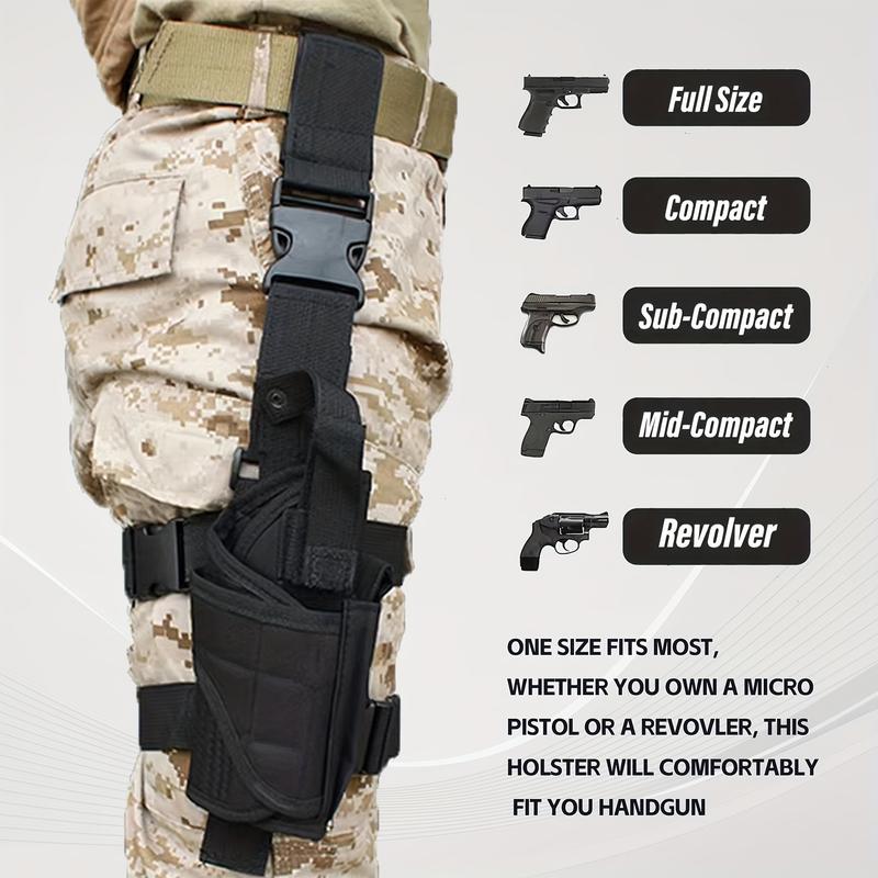 ROP Right-Handed Leg Holster, Men's Thigh Holster with Magazine Bag, Adjustable Leg Thinning Band for Outdoor Sports