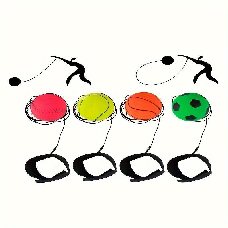 Elastic Wrist Trainer Ball with Rope, 1 Count Hand Throw Returned Ball, Hand Strength Training Ball, Self-entertainment Ball, Sports Equipment