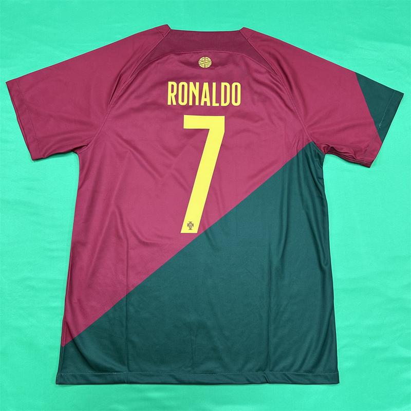 Nike Portugal Euro 2004 Home Retro Red Fan Edition Jersey #17 Ronaldo Soccer Jersey