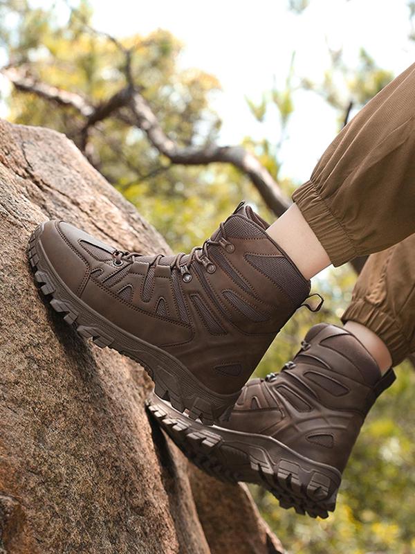 Men's Outdoor Hiking Shoes, Casual Comfortable Waterproof Non-slip Boots, Fashionable Sports Shoes for Outdoor Activities