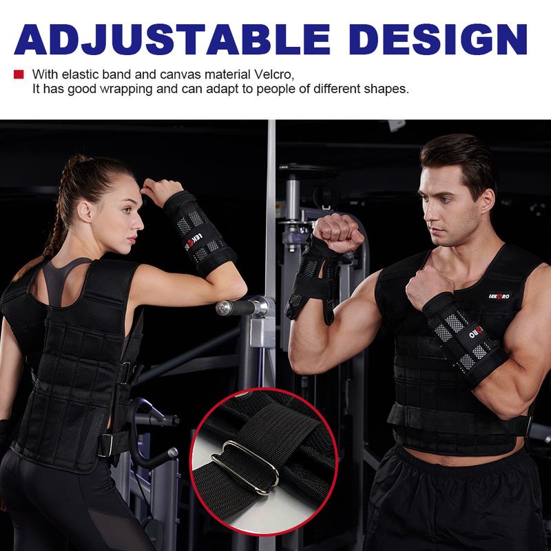 LEKÄRO Adjustable Weighted Vest，Strength and Endurance Training, Fitness Workouts, Running