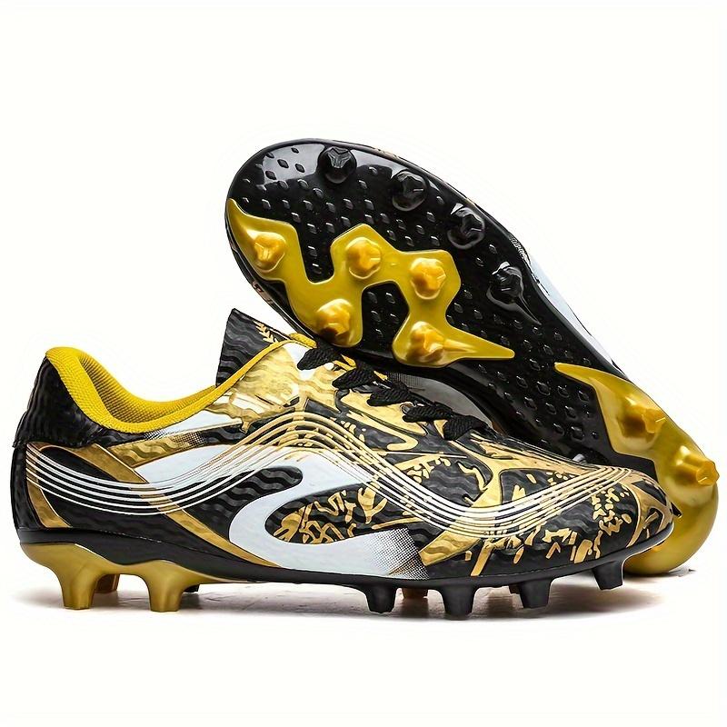 Kids' Unisex Low-Top Football Boots - Breathable, Non-Slip, Lace-Up, Professional-Grade FG Soccer Cleats for Outdoor Games - Durable, Comfortable, and Supportive Design for Young Players