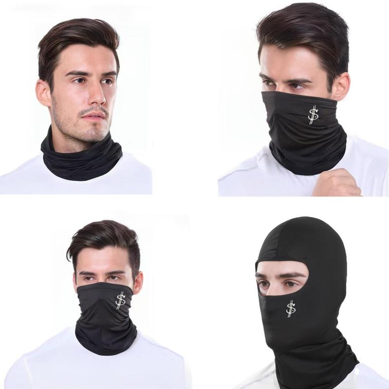 Motorcycle Balaclava Face Mask, 1 Count Breathable Sun UV Protect Windproof Scarf, Printing Mask Men Women Cycling Motorcycle Riding Ski Mask