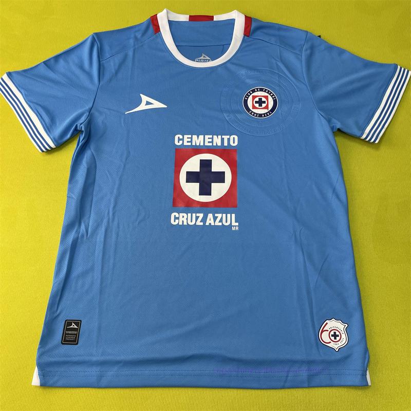 24-25 New Mexico League Blue Cross Home Short Sleeve Jersey Cruz Azul Fans Version Soccer Jersey