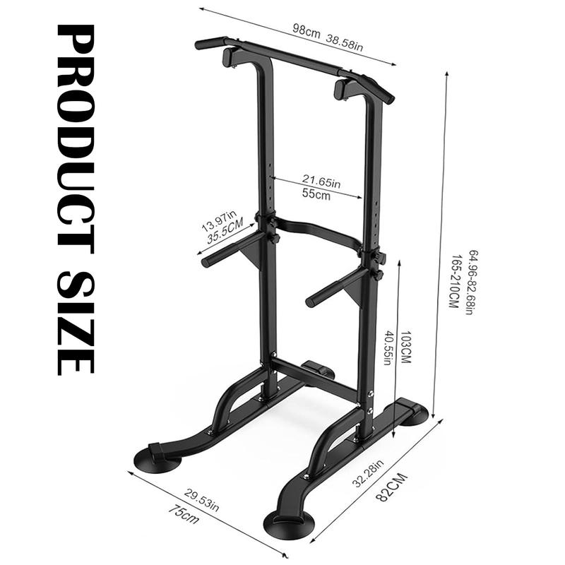 Power Tower Workout Dip Station Pull Up Bar, Dipbar,Height Adjustable Multi-Function Dip Stand for Home Gym Strength Training  Exercise  Equipment,Smith Machine,Portable home Gym System,Body Building