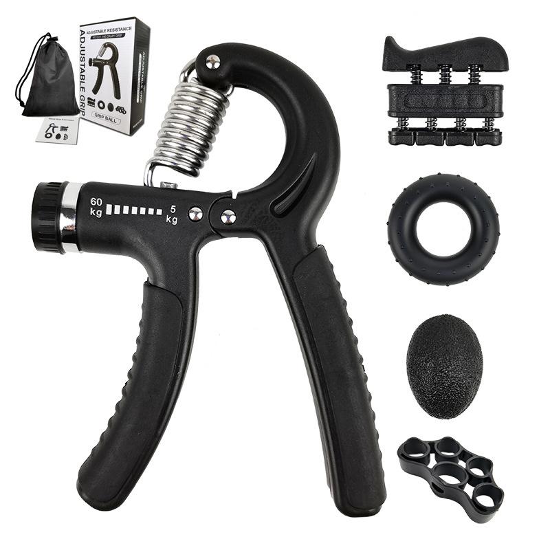 Hand Grip Strengthener, Adjustable Grip Strength Trainer with 4 Exercise Tools - Set of 5,Forearm Strengthener Wrist Strengthener- Portable Home Gym Hand Strength Training Tool