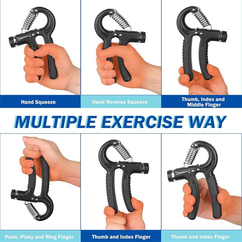 Hand Grip Strengthener, Adjustable Grip Strength Trainer with 4 Exercise Tools - Set of 5,Forearm Strengthener Wrist Strengthener- Portable Home Gym Hand Strength Training Tool