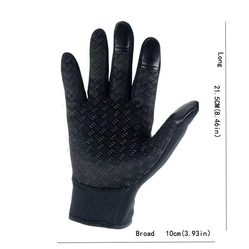 Touch Screen Riding Motorcycle Sliding Waterproof Sports Gloves, 1 Count Warm Winter Gloves with Fleece Lining, Motorcycle Accessories for Men & Women