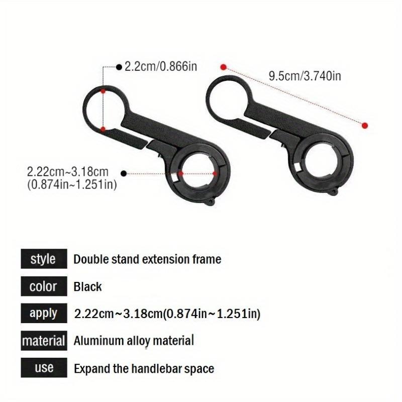 Bicycle Extender Extension, Long Bracket Accessories, For Bike Mounts, GPS Units, Headlights, Light Lamp, Phone Mount