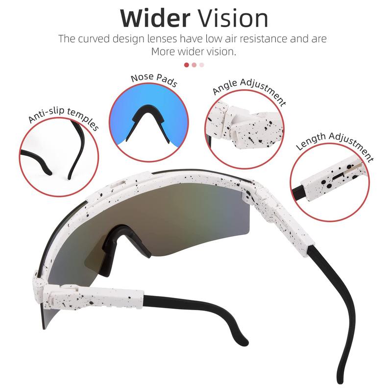 Polarized Sports Sunglasses for Men Women, Fashion Windproof Driving Fishing Cycling Glasses UV400 Protection