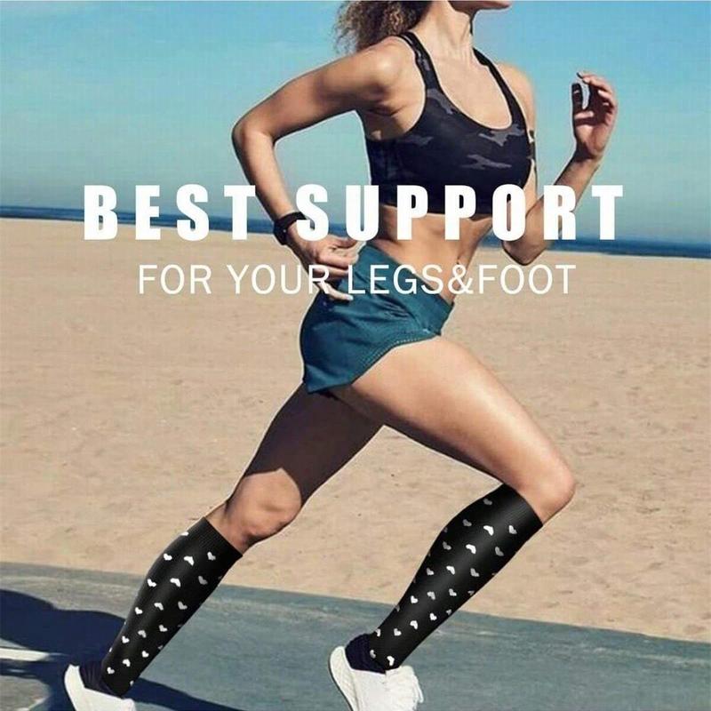 Knee-high Sports Socks, 6 Pairs Running and Fitness Skating Socks for Men and Women, Stylish Designs, Comfortable and Durable, Unisex, Suitable for Various Sports and Standing Work, Christmas, Christmas Gift