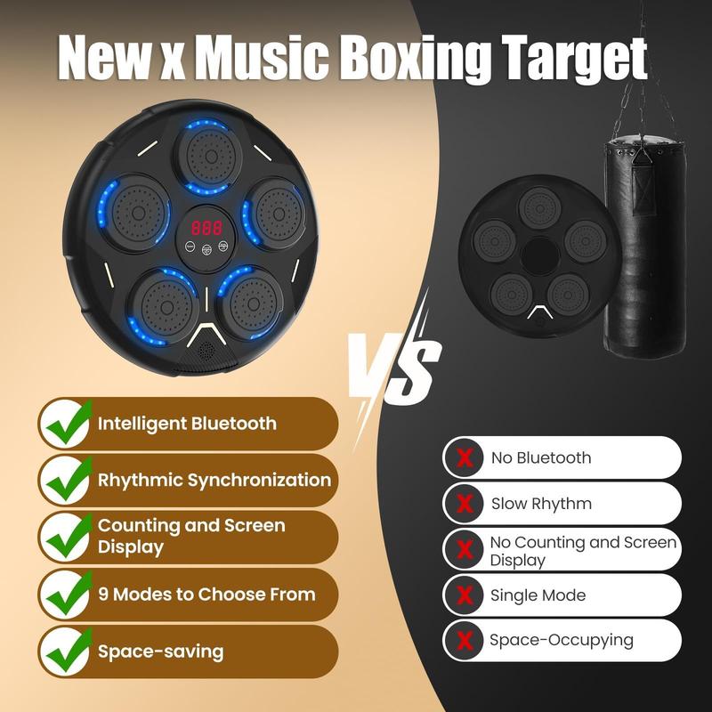 Music Boxing Machine, Boxing Machine Wall Mounted Music, Smart Boxing Equipment, Boxing Music Workout Machine with Gloves