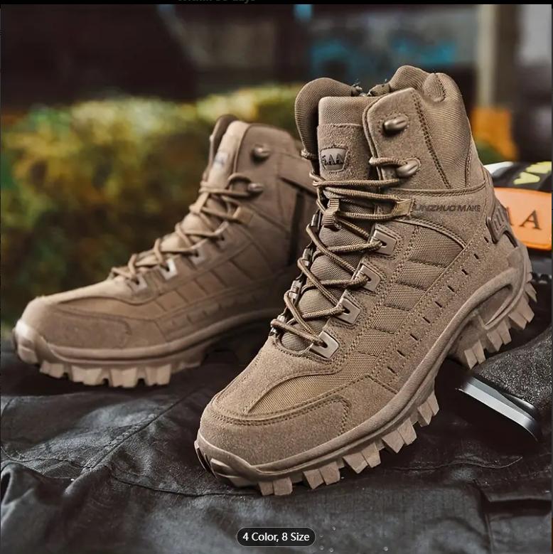 Men's Tactical Hiking Boots - Shock-absorbing, Non-slip, Winter Outdoor Camping Shoes