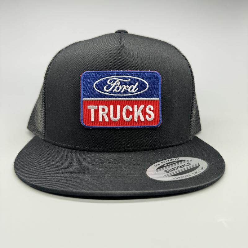 Ford Trucks Trucker Hat, Funny Hat, Retro Mesh Back Snapback, High Crown, Hunting Hat, Fishing Hat, Variations Available, Adult Size