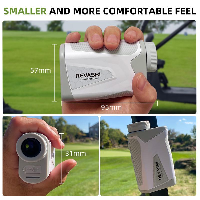 REVASRI Golf Rangefinder with Slope, Crystal Display, Flag Lock Vibration, Rechargeable Range Finders with Magnet Stripe