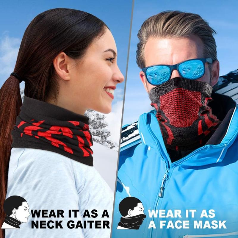 2 Pack Winter Neck Warmer Gaiter Mask Balaclava Windproof Face Mask for Men Women Ski Snowboard