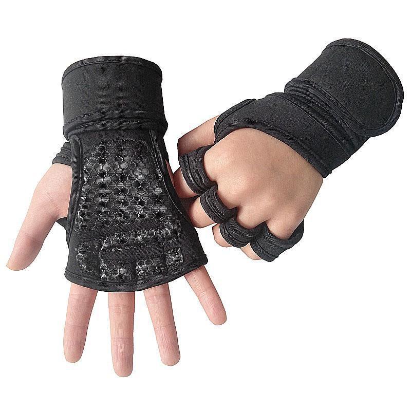 Weightlifting Half Finger Gloves, 1 Pair Gym Workout Training Hand Protector, Sports & Outdoor Accessories, Stocking Stuffers for Men Gifts, Gifts, Football Accessories, Gym Accessories