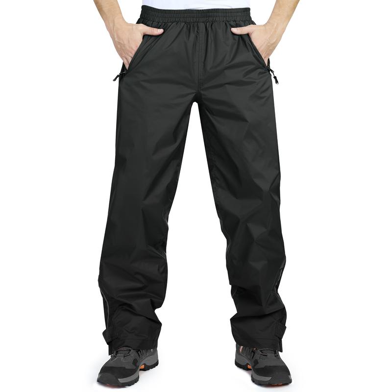 33,000ft Men's Rain Pants, Waterproof Rain Over Pants, Windproof Outdoor Pants for Hiking, Fishing