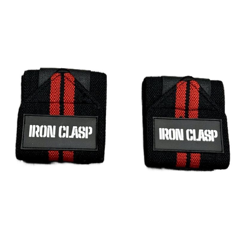 IRON CLASP Premium Weightlifting Thumbless Wrist Wraps (21”)