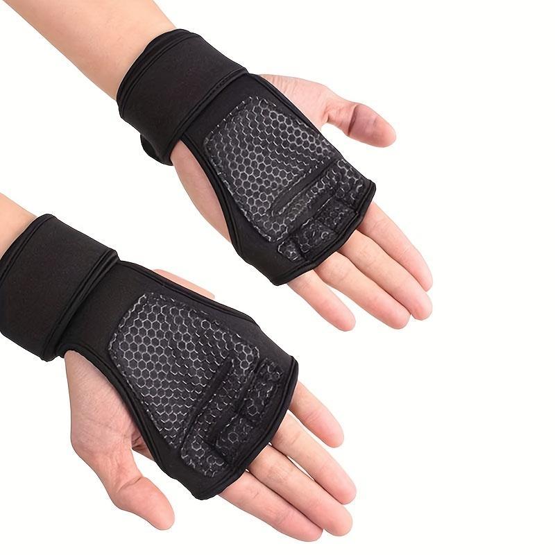 Weightlifting Half Finger Gloves, 1 Pair Gym Workout Training Hand Protector, Sports & Outdoor Accessories, Stocking Stuffers for Men Gifts, Gifts, Football Accessories, Gym Accessories