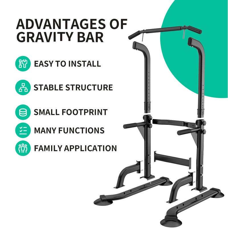 Power Tower Workout Dip Station Pull Up Bar, Dipbar,Height Adjustable Multi-Function Dip Stand for Home Gym Strength Training  Exercise  Equipment,Smith Machine,Portable home Gym System,Body Building