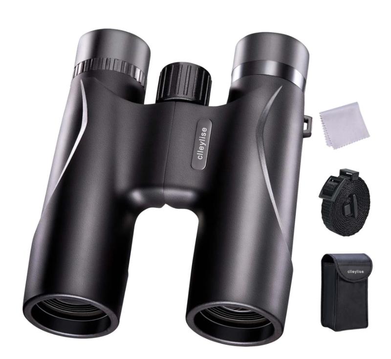 12x32 Binoculars for Adults, Compact Binoculars with Low Light Vision, Powerful Binoculars for Bird Watching, IP65 Waterproof & Neck Strap for Bird Watching Hunting Travel Camping Stargazing