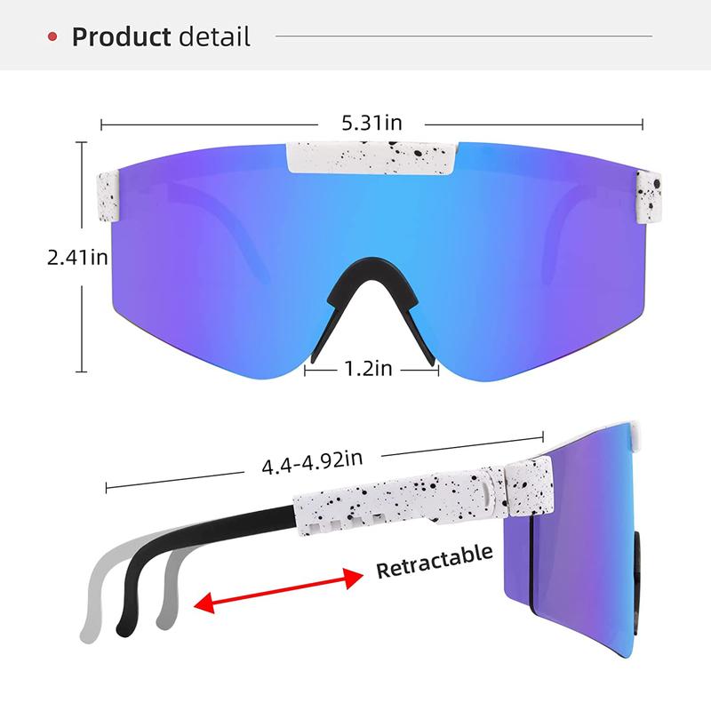 Polarized Sports Sunglasses for Men Women, Fashion Windproof Driving Fishing Cycling Glasses UV400 Protection