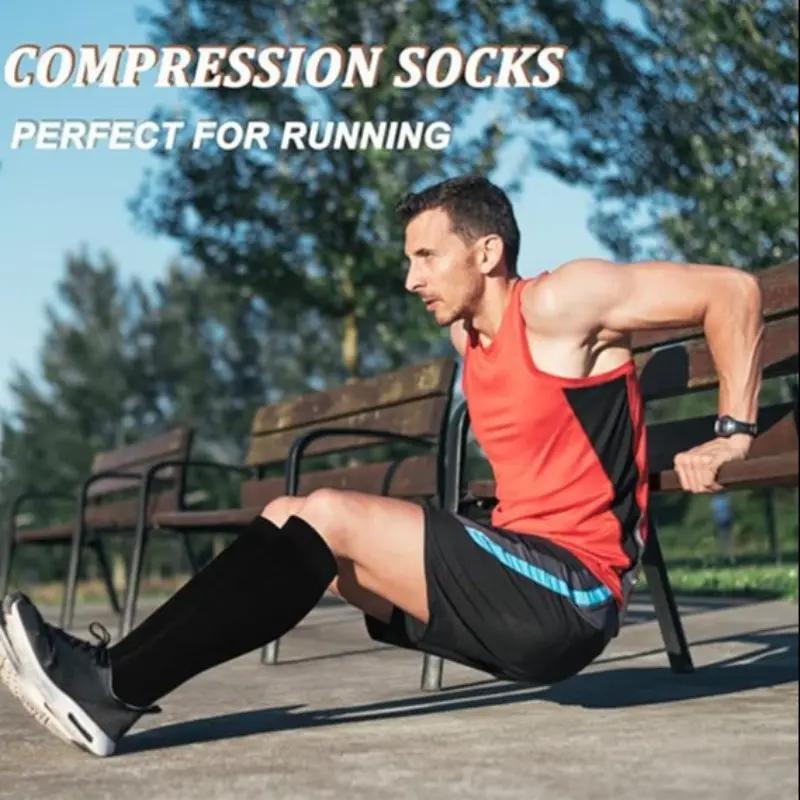 Compression Socks, 4 Pairs Copper Compression Socks, Sports Socks for Running, Sports, Hiking for Men and Women