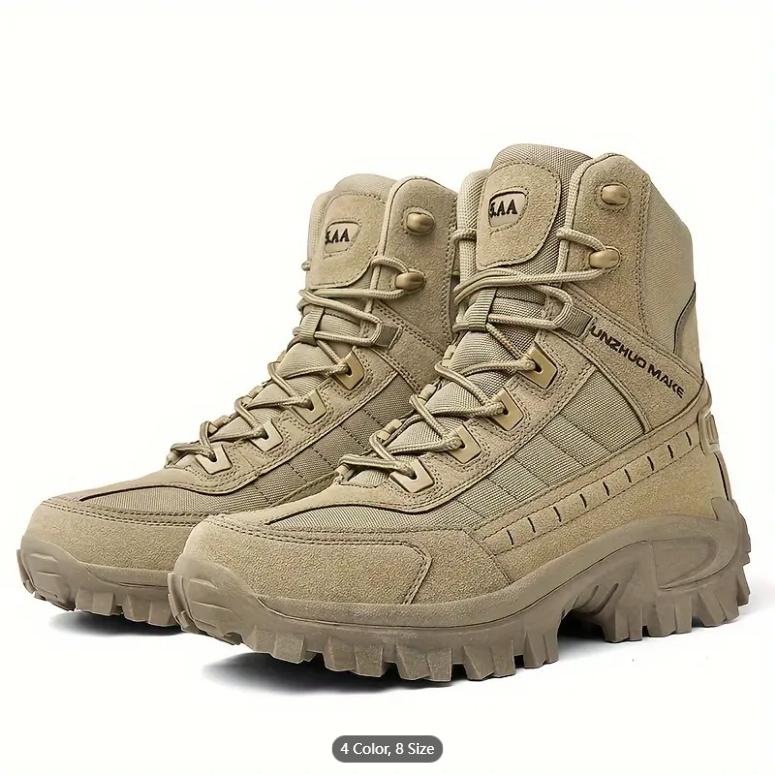 Men's Tactical Hiking Boots - Shock-absorbing, Non-slip, Winter Outdoor Camping Shoes