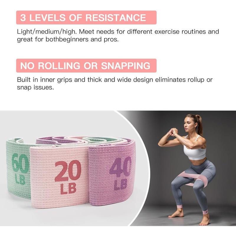 Sperax Fabric Resistance Bands for Working Out,Exercise Bands Resistance Band, Booty Bands for Legs and Butt Yoga Pilates Rehab, Fitness Elastic Bands Set