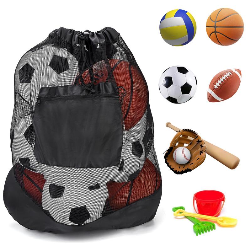 Portable Sports Backpack, 1 Count Large Capacity Mesh Ball Bag, Travel Bag, Sports Storage Bag for Outdoor, Gym Accessories