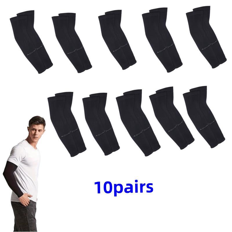 Disposable High Elasticity Arm Sleeves, 10 Pairs UV Protection Cooling Arm Sleeves, Sports Sleeves for Cycling, Golf, Running & Driving, Sports Accessories