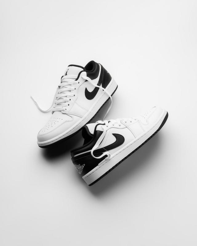 Nike Air Jordan 1 Low White Black Reverse Panda 553558-132 Men's Fashion Sneaker New