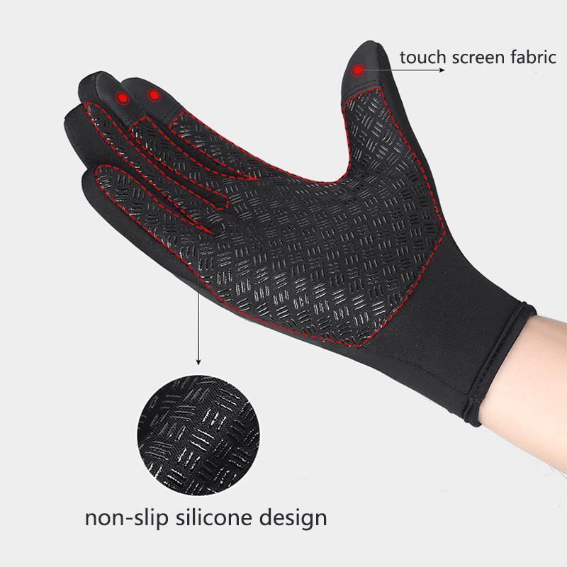 Touch Screen Riding Motorcycle Sliding Waterproof Sports Gloves, 1 Count Warm Winter Gloves with Fleece Lining, Motorcycle Accessories for Men & Women