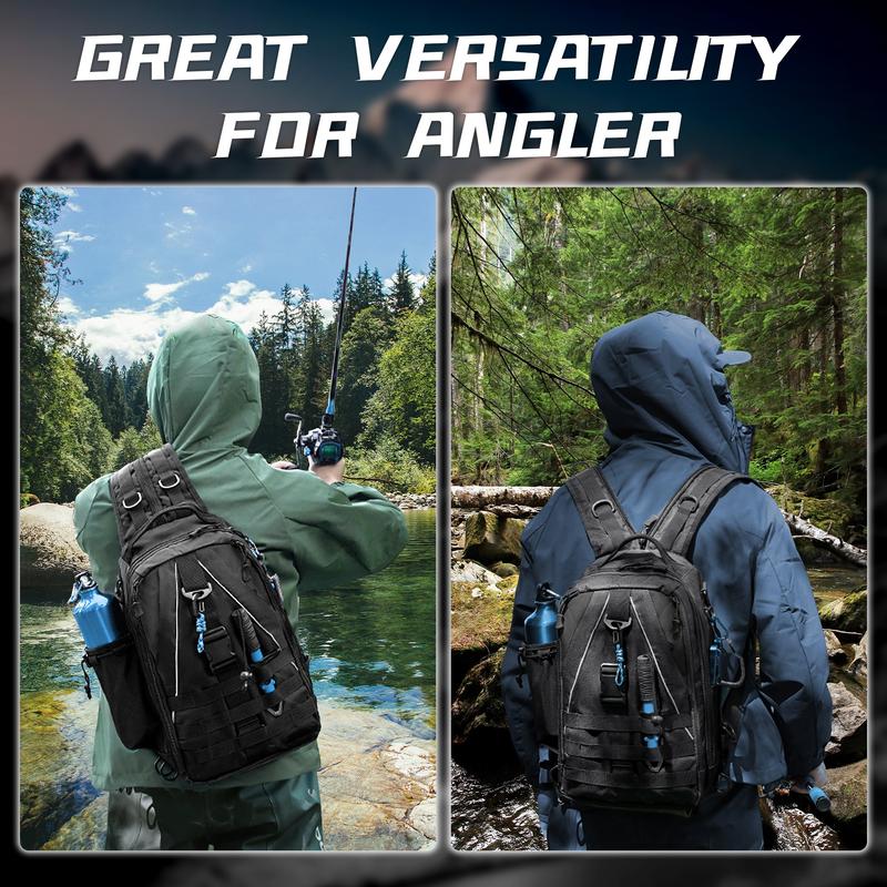 Fishing Backpack, with Fishing Rod Bracket-Fishing Backpack with Fishing Rod Bracket-Fishing Tackle Box, Fly Fishing Gift for Men and Women (Accessories Not Included)