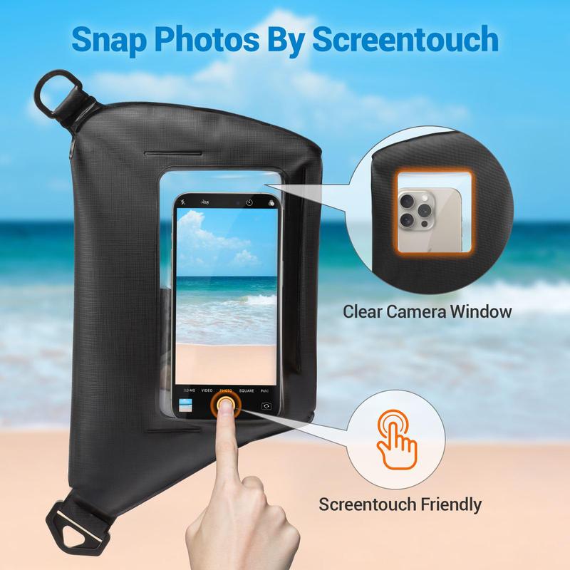 Waterproof Pouch, Screen Touch Sensitive Waterproof Dry Bag,Keep Your Phone Dry for Swimming Kayaking Boating Fishing Beach Diving Surfing