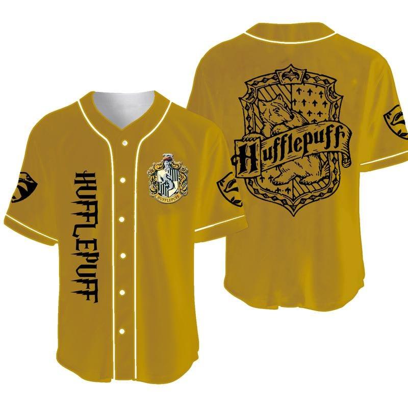 Wizard House Jersey Baseball Shirt, HP's Baseball Jersey Shirts, Witch Houses Jersey Baseball Shirt, Baseball Jersey Collection Collection Button Down Baseball Jersey