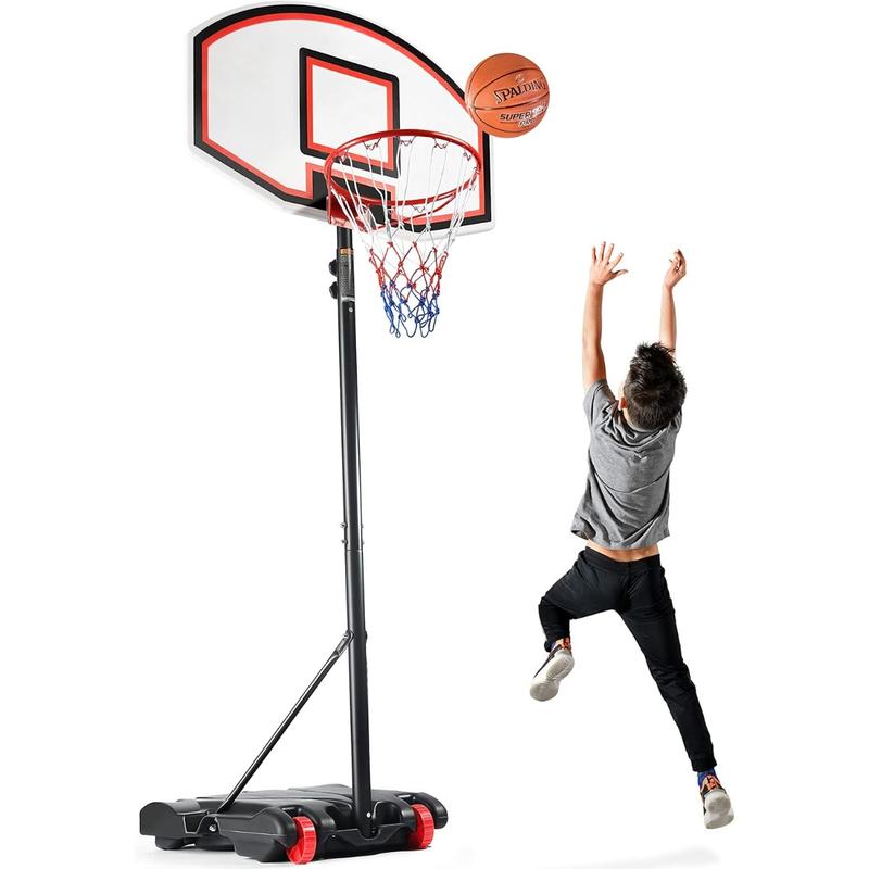 Basketball Hoop Outdoor 5-7ft Adjustable, Portable Basketball Hoops & Goals in Backyard Driveway Indoor, with Enlarged Base