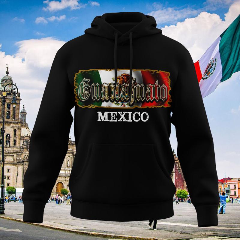 Mexico States Design Black Hoodie